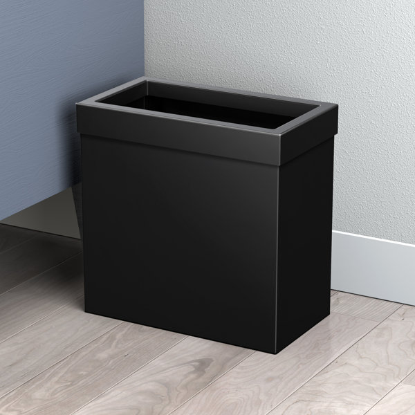 Chrome-waste-basket-bathroom | Wayfair
